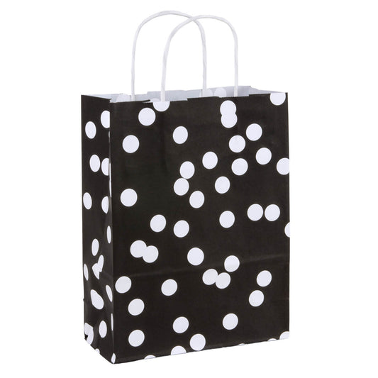 50x papieren tasjes Dots A5