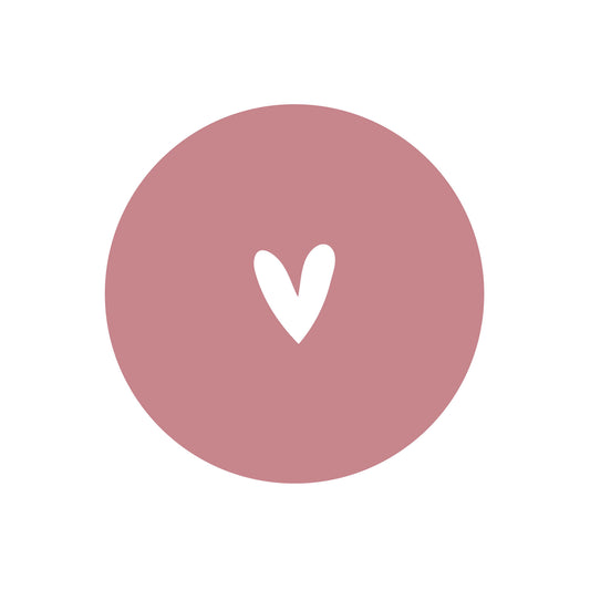 500x sticker 'Hartje' Roze 40mm