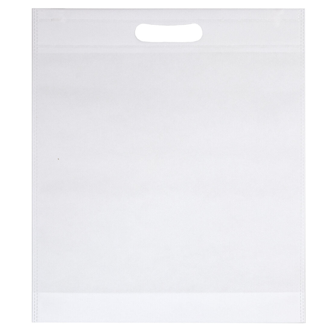 10x non woven tassen Wit - Uitgestanst handvat
