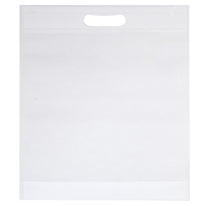 10x non woven tassen Wit - Uitgestanst handvat