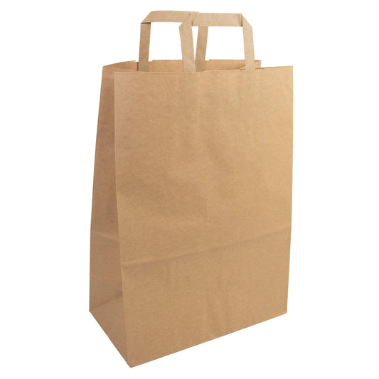 50x budget tassen bruin brede bodem staand M