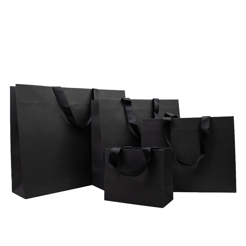 10x cadeautasjes Mat Zwart A3