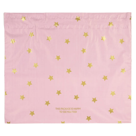100x verzendzakken Stars Gold Large Retoursluiting