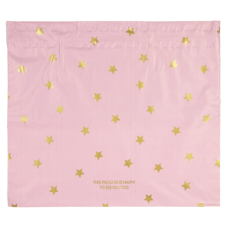 100x verzendzakken Stars Gold Large Retoursluiting