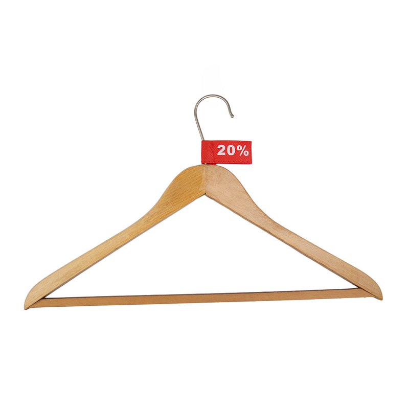 50x Kledinglabel 3x6cm - 20% rood