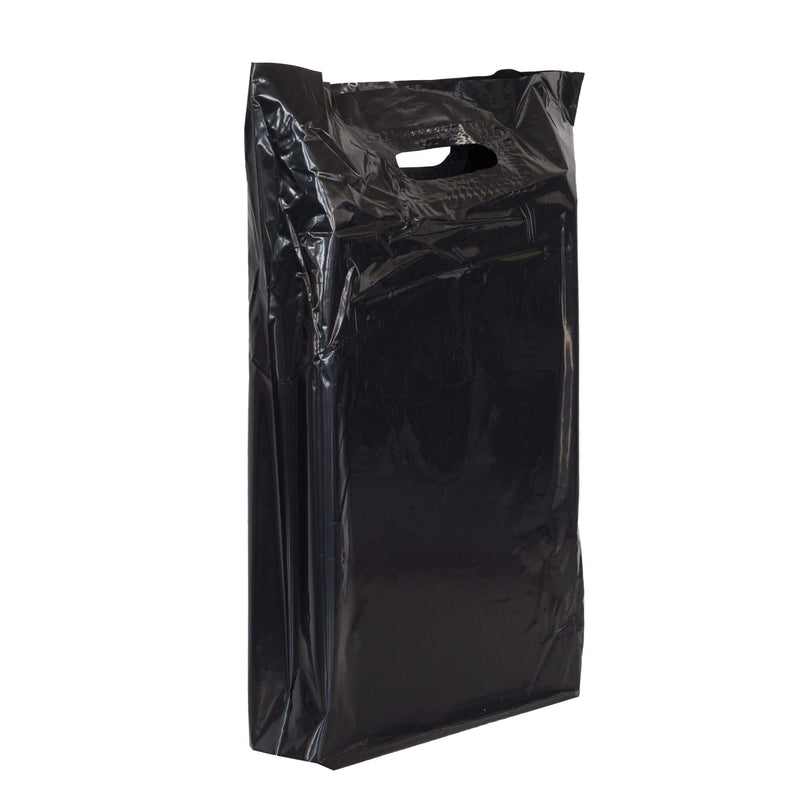 250x Plastic tassen 45x50+2x4cm Zwart