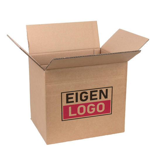 Dozen bedrukken Bruin Dubbelgolf 400x300x350mm