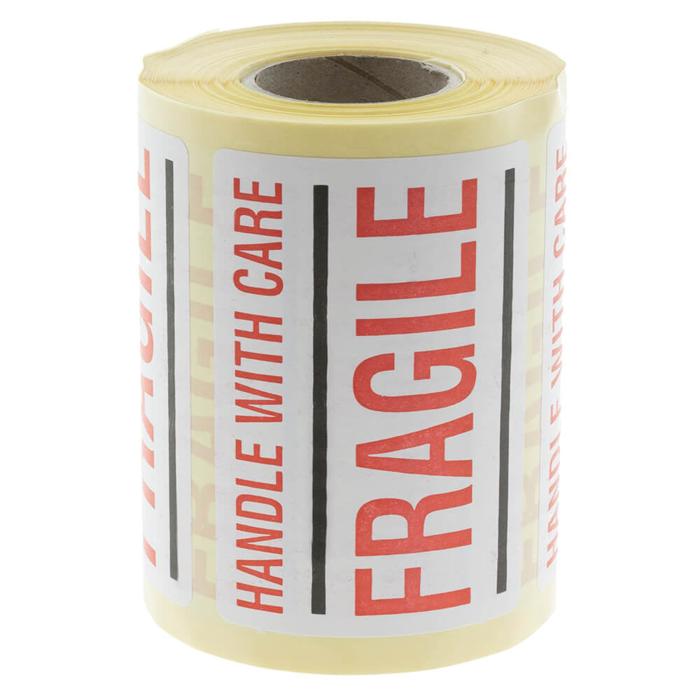 500x Etiket 'Handle with care/Fragile'