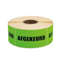 500x Etiket 'Afgekeurd'