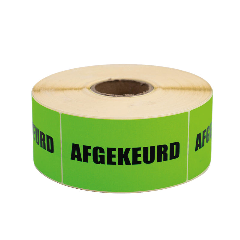 500x Etiket 'Afgekeurd'