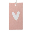 50x Cadeaulabels Hartje Roze-Wit