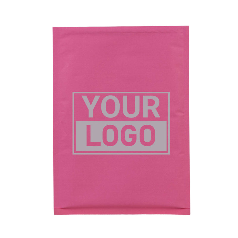 Roze bubbel envelop D bedrukken