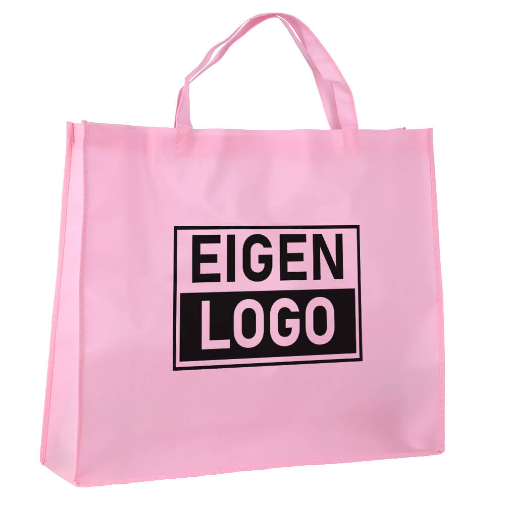 Shopper bedrukken Pink Lavender non woven 54x14x45cm