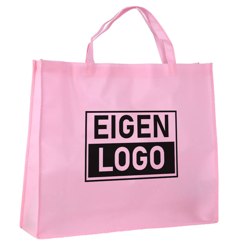 Shopper bedrukken Pink Lavender non woven 54x14x45cm