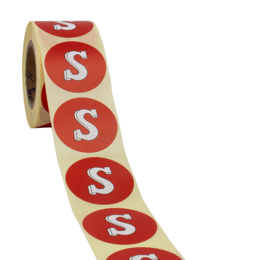 500x  Sticker Sint 'Letter S' 40mm