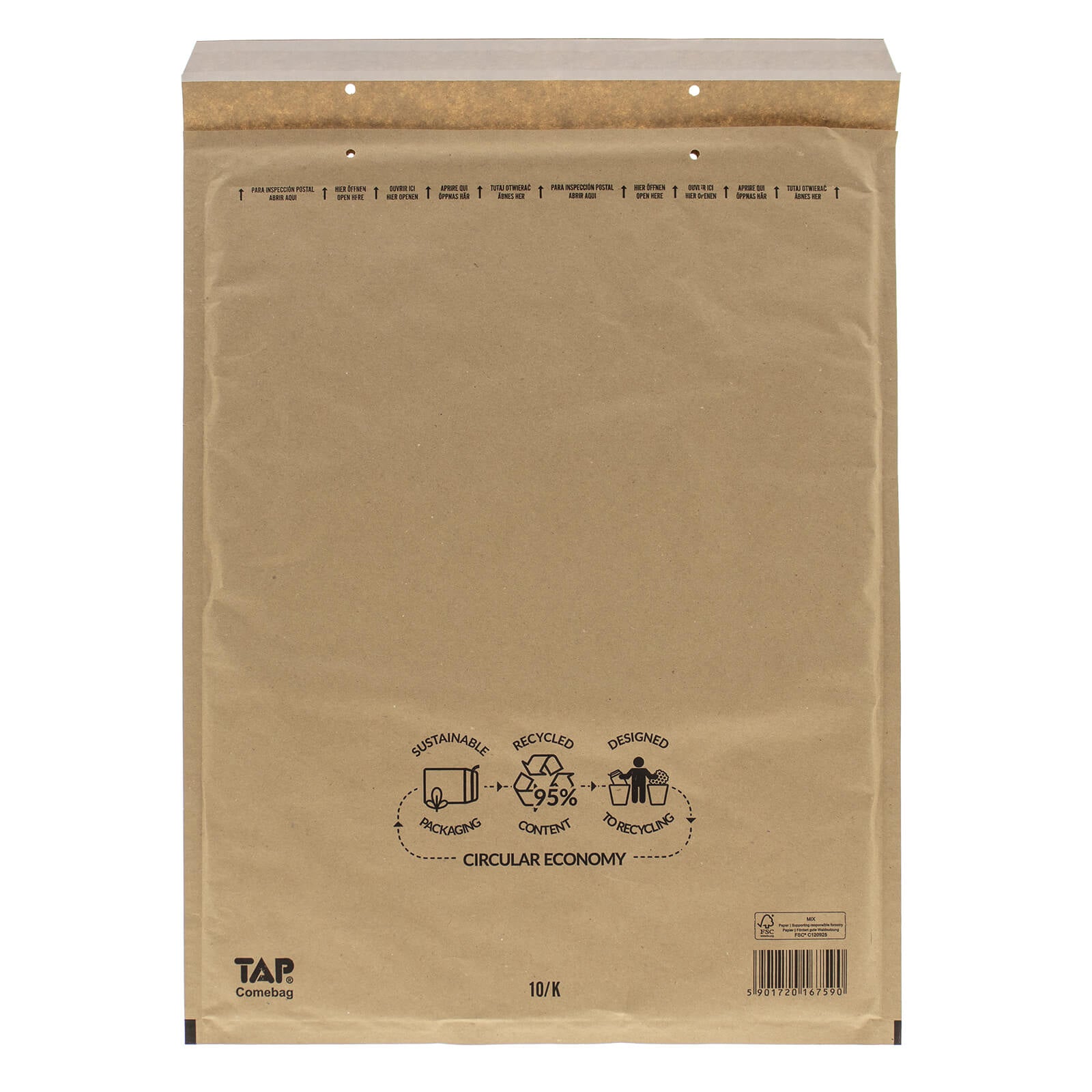 100x bubbel envelop K Bruin binnenmaat 37x48cm
