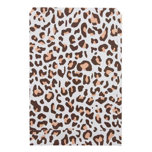 200x Papieren Zakjes Leopard 17x25cm