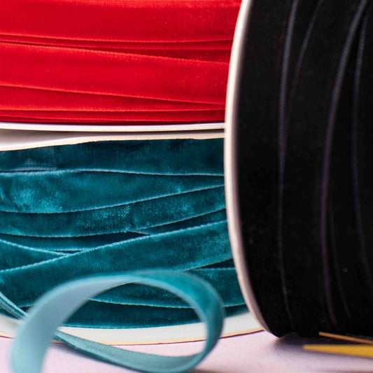Fluweel lint Rood 9mm x 20m