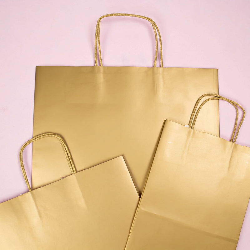 50x gouden papieren tassen