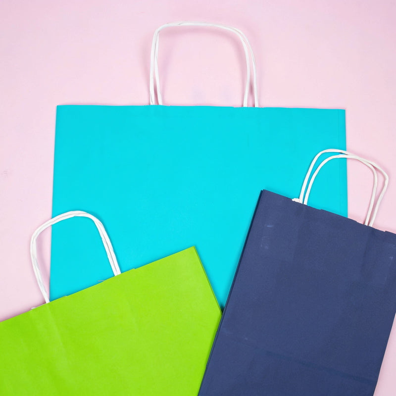 50x papieren tassen groen in diverse formaten
