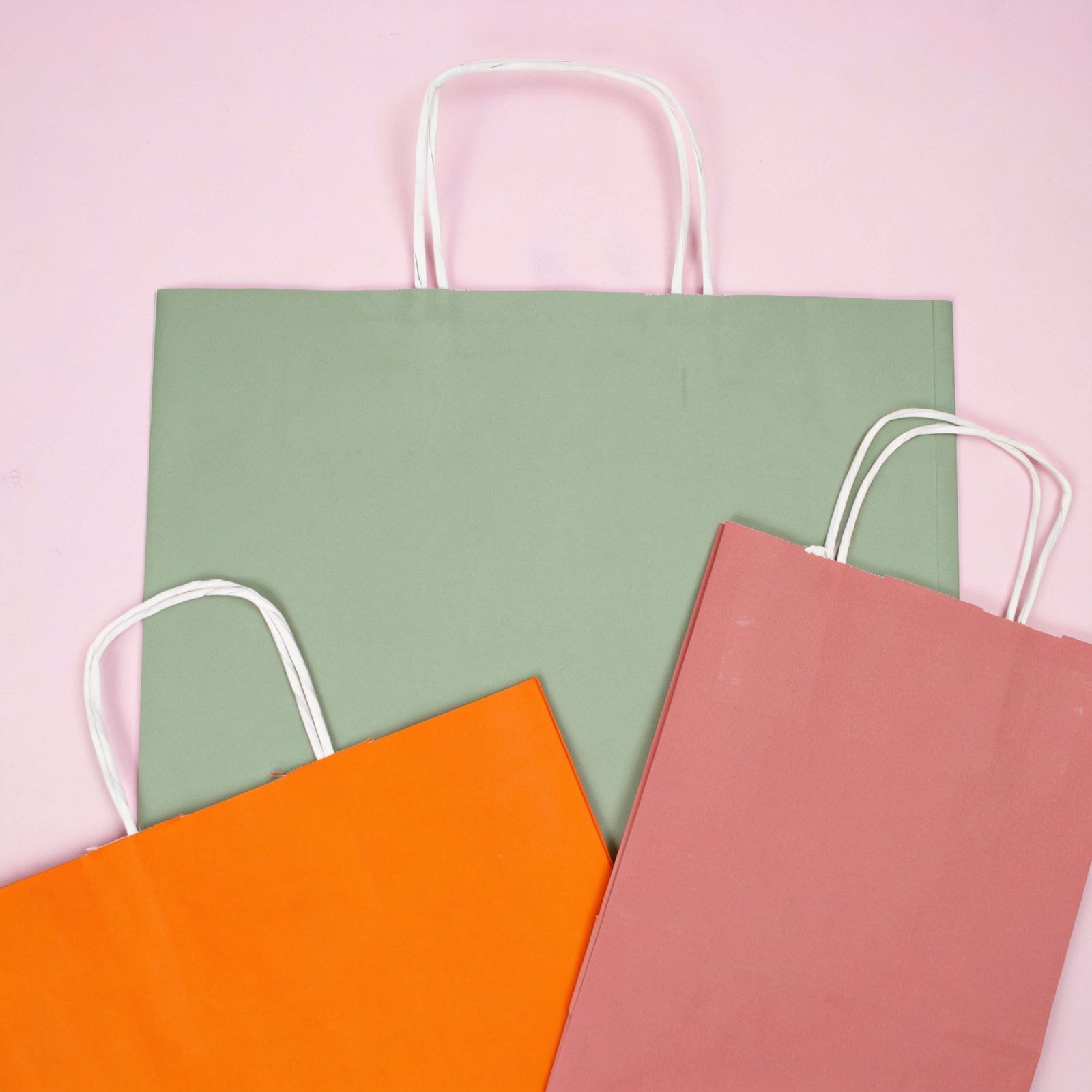 50x papieren tasjes Grijsgroen Small
