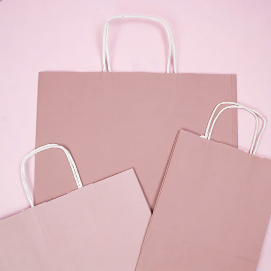 50x papieren tassen Oud roze