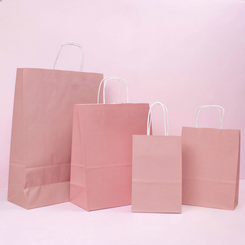 50x papieren tassen Oud roze