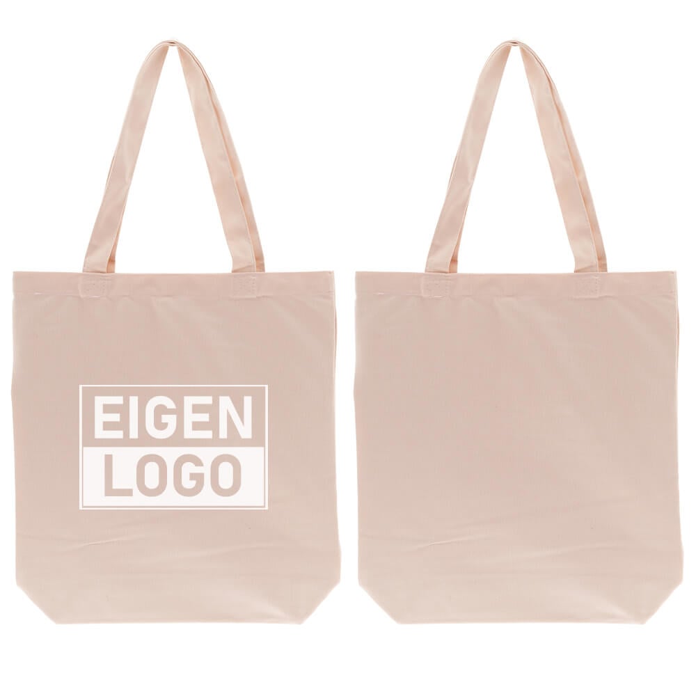 Katoenen tas bedrukken 38x42+10cm Roze - Spoed