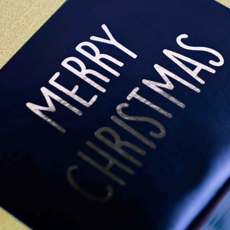 100x sluitsticker 'Merry Christmas' Zwart/Goud