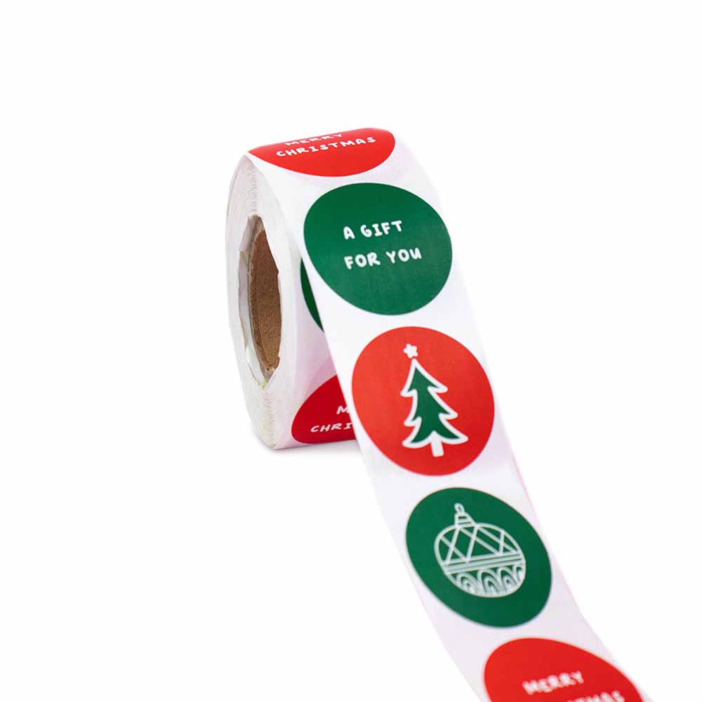 500x sticker 'Christmas ornaments' assorti 40mm