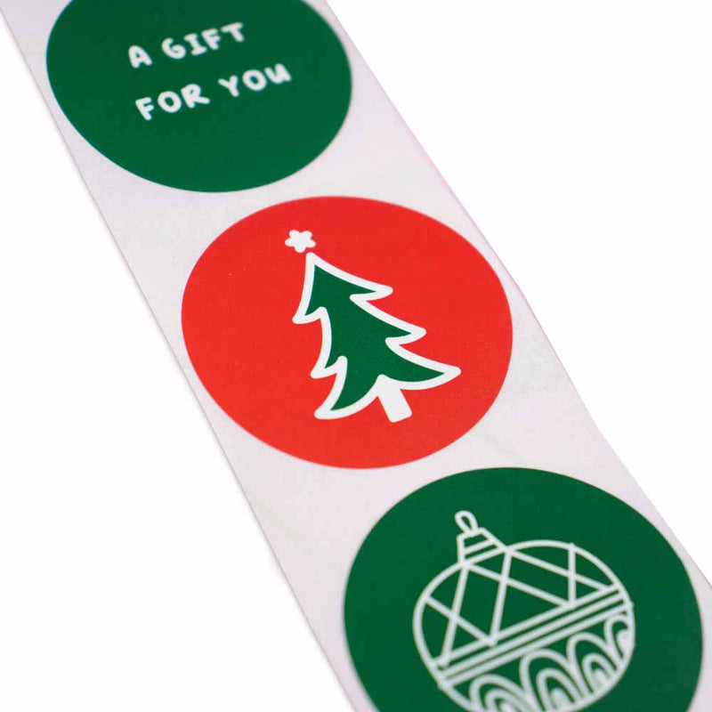 500x sticker 'Christmas ornaments' assorti 40mm
