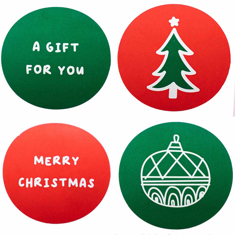500x sticker 'Christmas ornaments' assorti 40mm