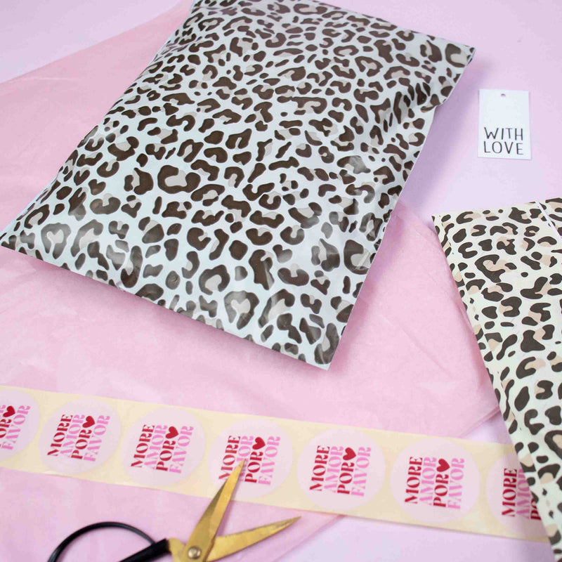 100x verzendzakken Leopard XL