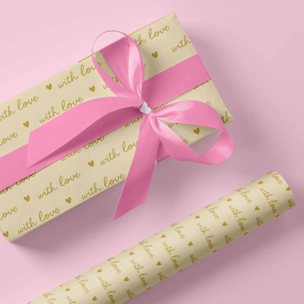 Inpakpapier Love Notes 30cm x 200mtr