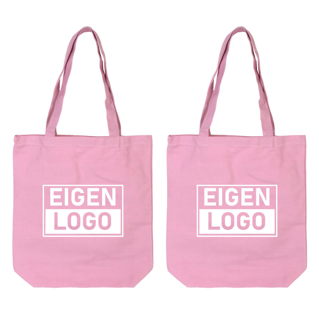 Katoenen tas bedrukken 38x42+10cm Pink Lavender