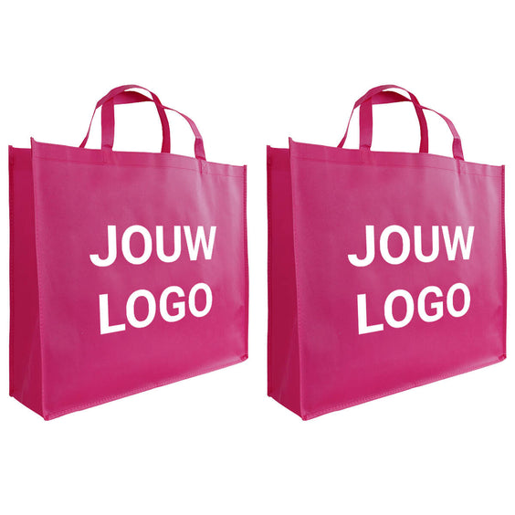 Shopper bedrukken Fuchsia non woven 54x14x45cm - Spoed