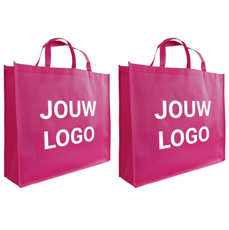 Shopper bedrukken Fuchsia non woven 54x14x45cm - Spoed
