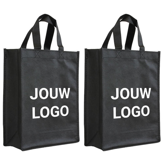 Shopper bedrukken Zwart non woven 24x10x30cm - Spoed