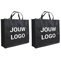 Shopper bedrukken Zwart non woven 54x14x45cm - Spoed