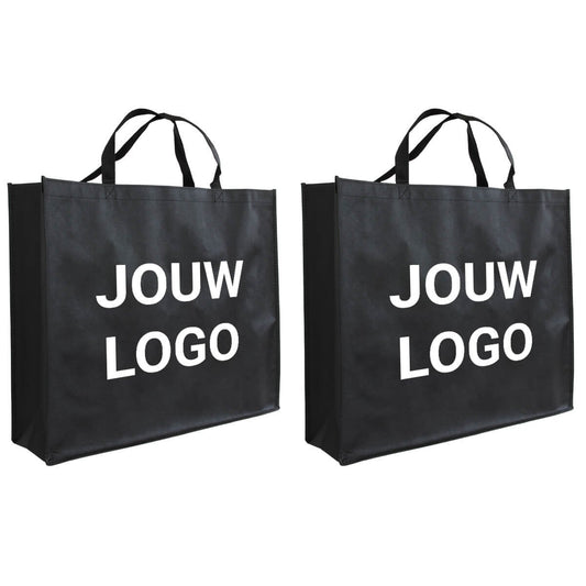 Shopper bedrukken Zwart non woven 54x14x45cm - Spoed