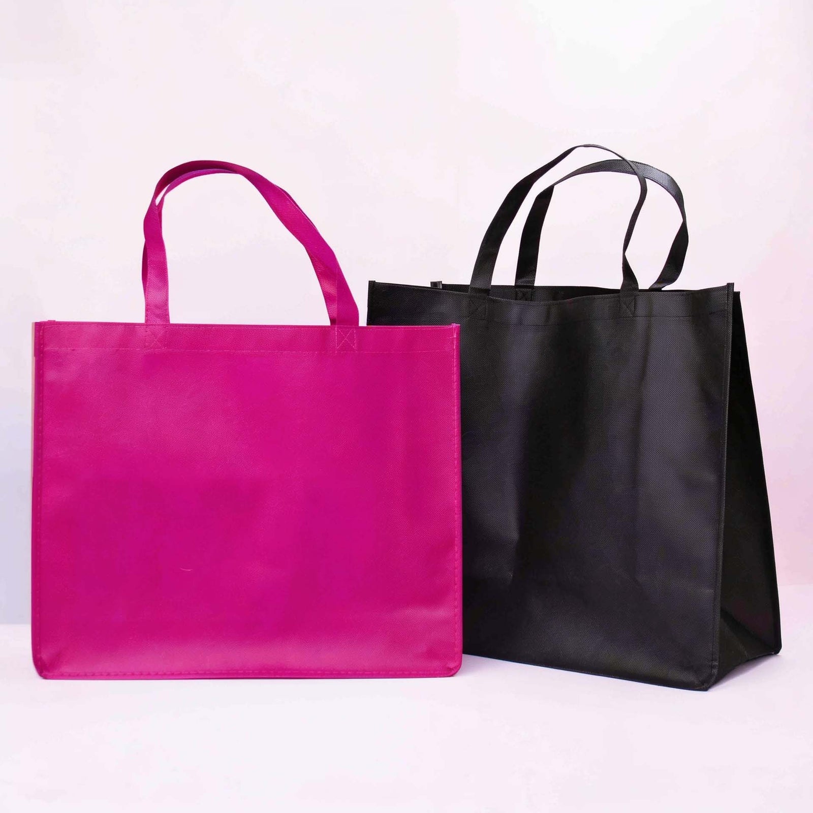 10x non woven tassen Zwart