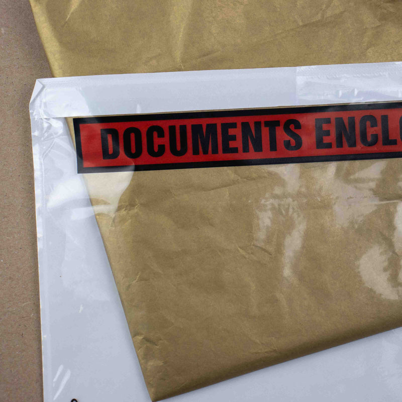 1000x Paklijstenveloppen "Documents Enclosed" A6