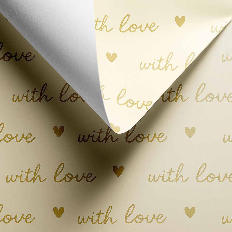Inpakpapier Love Notes 30cm x 200mtr
