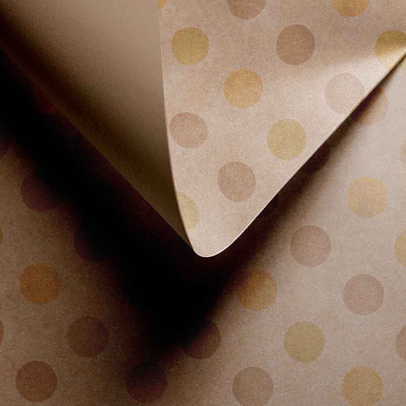 Inpakpapier Golden Dots 50cm x 200mtr