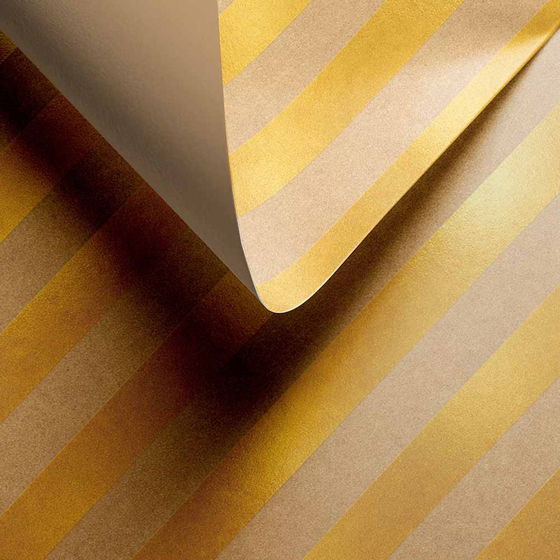 Inpakpapier Golden Diagonal 50cm x 200mtr