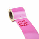 100x sluitsticker 'Pretty things inside' Roze-Rood