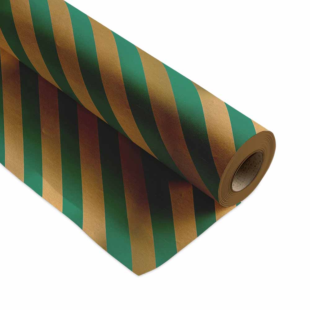 Inpakpapier Forest Gold Stripe 50cm x 200mtr