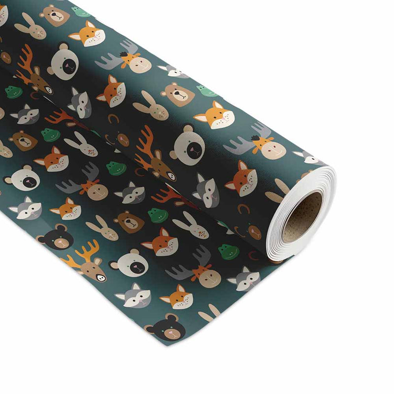Inpakpapier Cozy Forest Faces 50cm x 200mtr