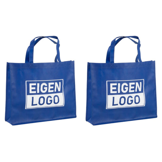Shopper bedrukken Dark Blue non woven 42x12x35cm - Spoed