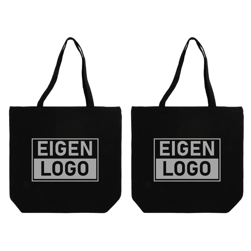 Katoenen tas bedrukken 54x48+14cm Zwart - Spoed